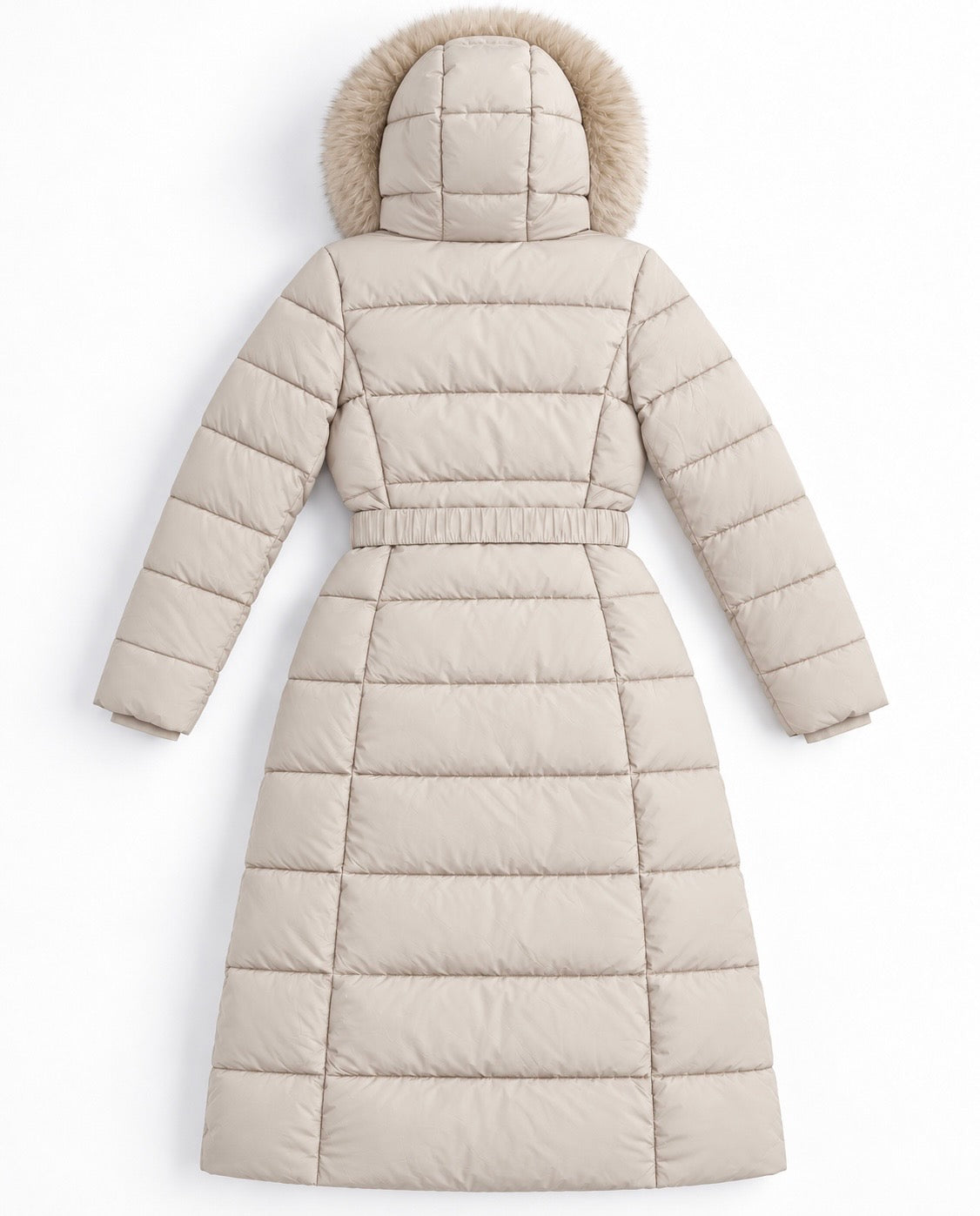 ENSO Belted Puffer Krem